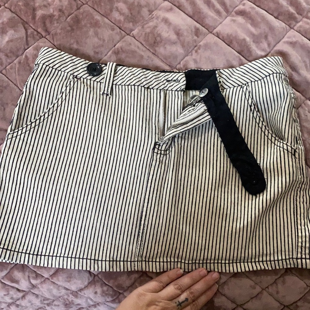 Pin stripe “Mini” mini skirt